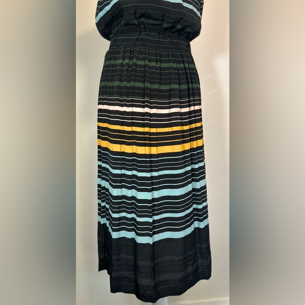 Ann Taylor Loft Sleeveless Striped Midi Dress  Size Medium NWT - Picture 7 of 13